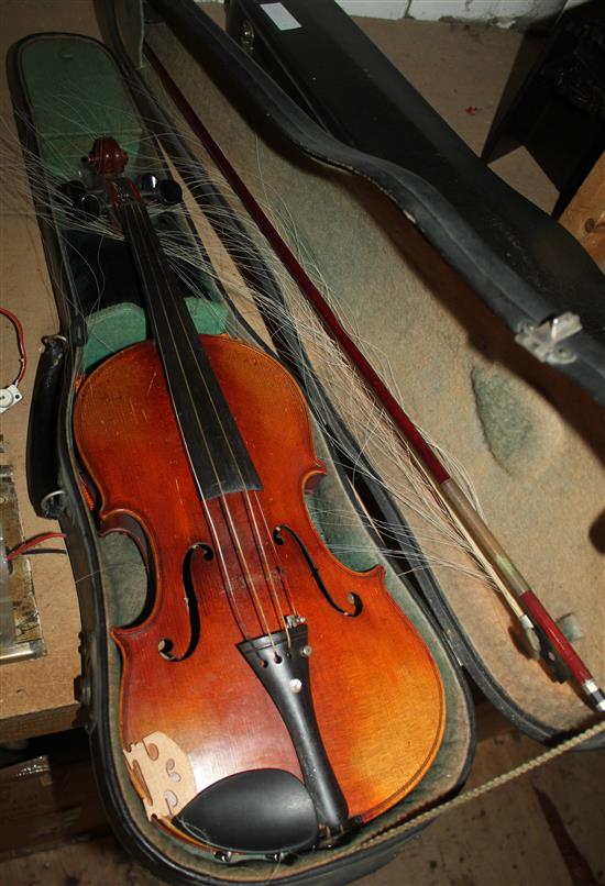 Violin in case